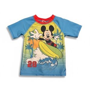 Disney Mickey Mouse Surfing Rashguard - Blue and Yellow